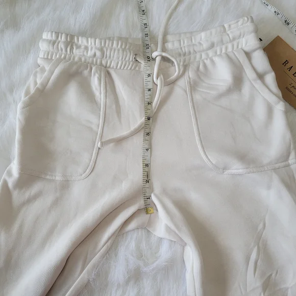 Rae Dunn 2 Piece CHILL Set Hoodie & Jogger Set S Cream/Pink Soft NWT - Picture 11 of 16